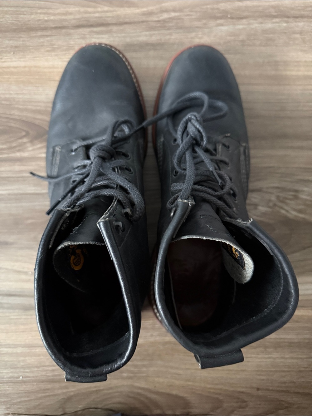 Chippewa Original Service Boots Mens 9 D Black Leather Vibram USA Made Heritage - Picture 6 of 10